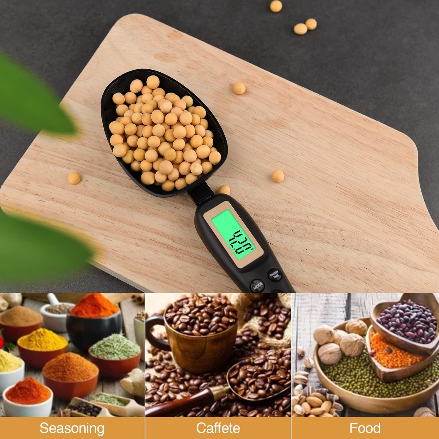 Digital Measuring Spoon, Electronic Adjustable Measuring Spoon Scale 500G / 0.1G High Precision for Kitchen Gadgets Daily Meals Pet/Dog Food Measuring Scoop